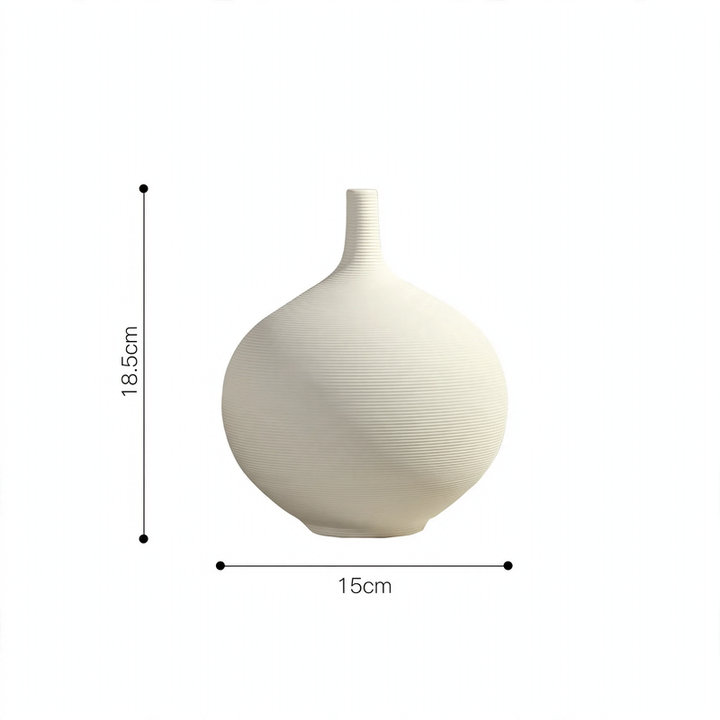 Ceramic flower vase, modern, white