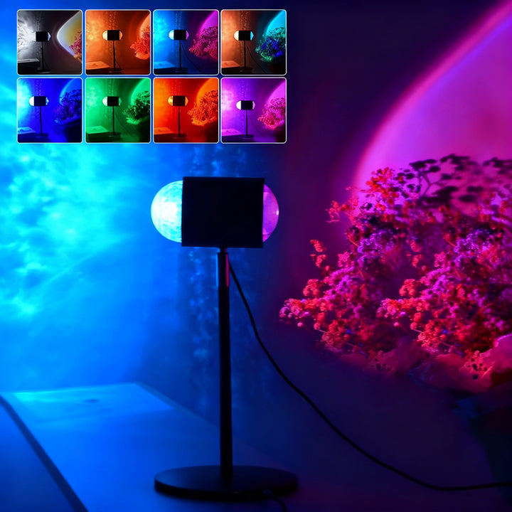 Sunset projection lamp with remote control, 40 cm