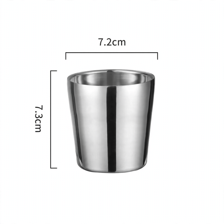 Double-walled stainless steel mug, 175–260 ml