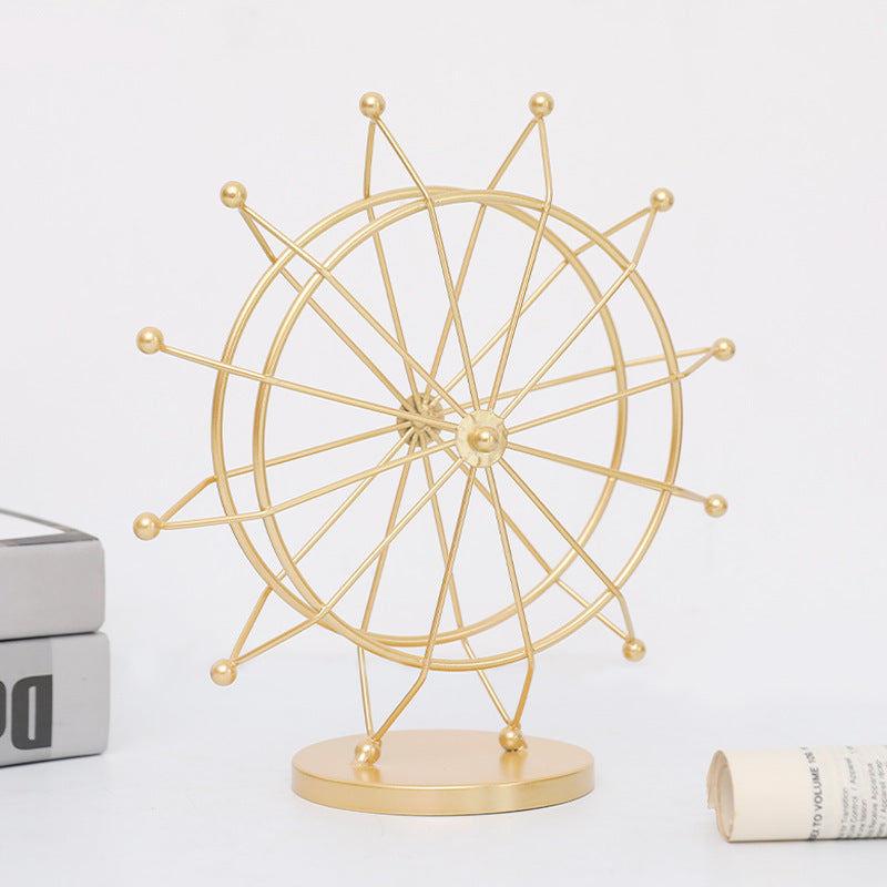 Rotatable giant wheel model, iron, European style