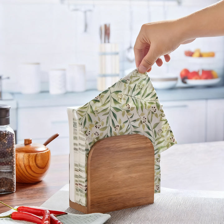 Wood Paper Roll Holder, Table Model