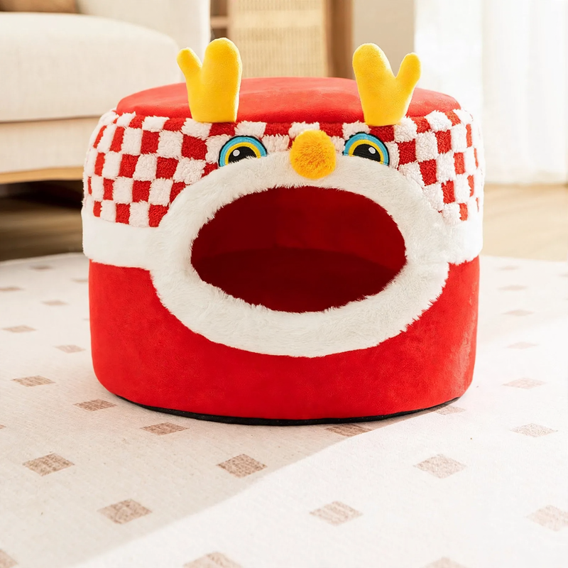 Half-open pet bed with festival design