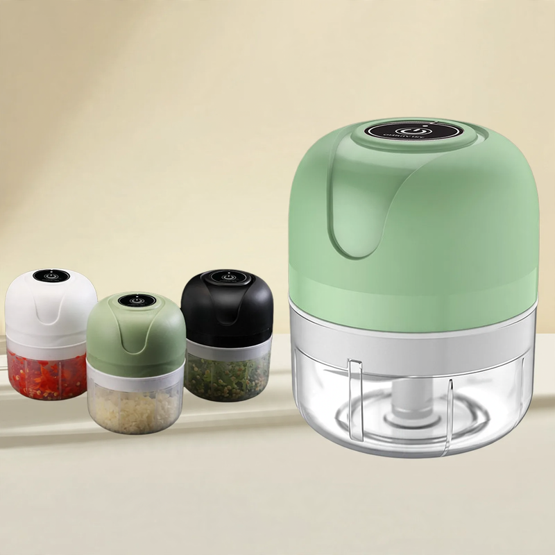 Electric garlic chopper, portable