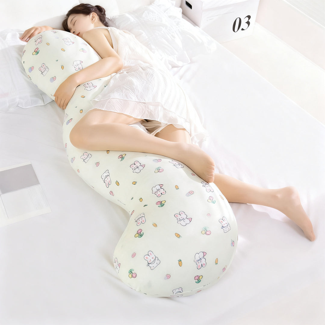 Side sleeper pillow made of cotton, 115 × 48 cm