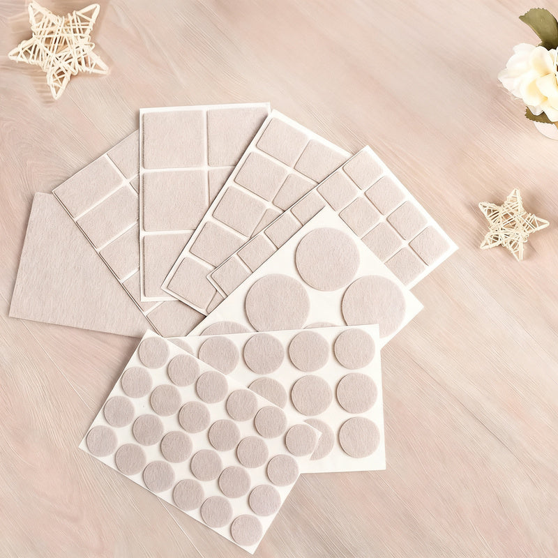 Self-adhesive furniture glides, various shapes
