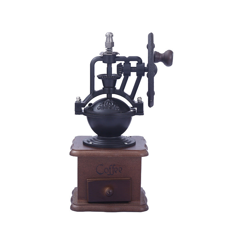 Hand coffee grinder with CNC grinding mechanism and brush