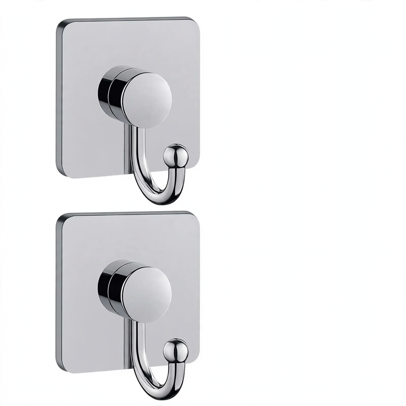 Stainless steel adhesive hooks, self-adhesive, no drilling