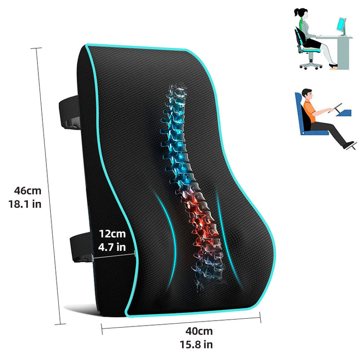 Ergonomic lumbar support made of memory foam