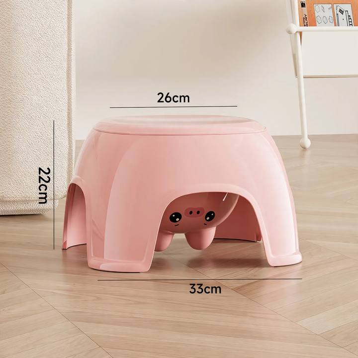 Plastic toilet stool, space-saving