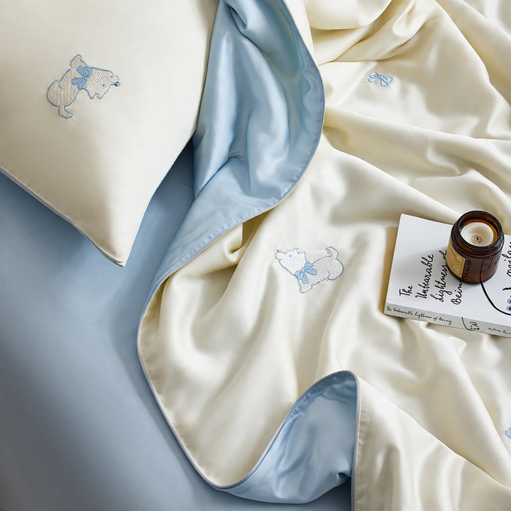 Children's summer bedding set made of lyocell with embroidery