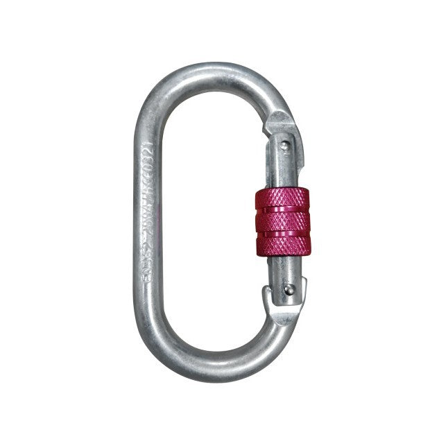 Steel carabiner for climbing, 25 KN