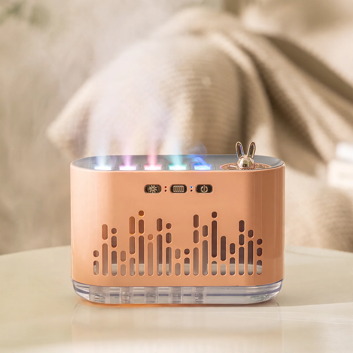 Ultrasonic humidifier with aromatherapy and LED light