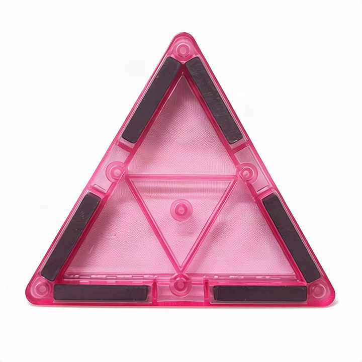 Magnetic building tiles in different shapes