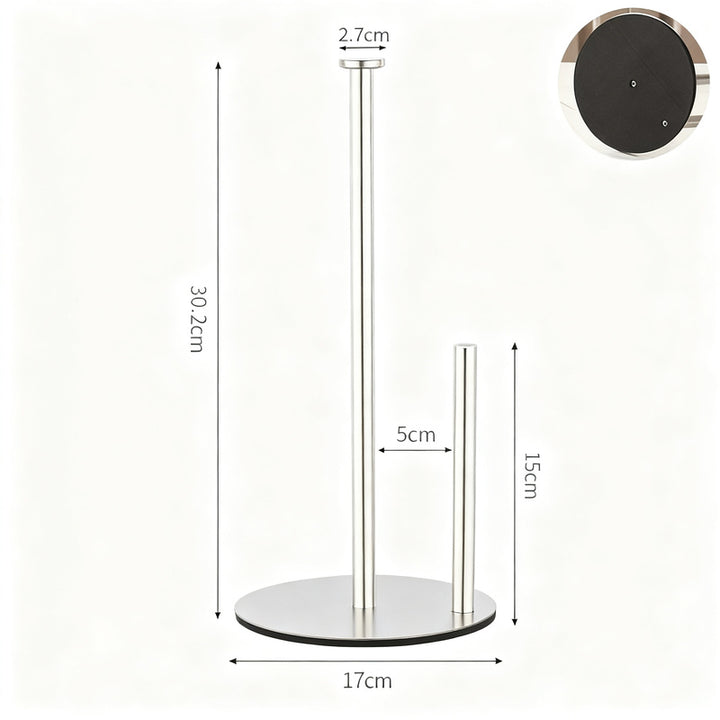 Paper roll holder stainless steel, freestanding