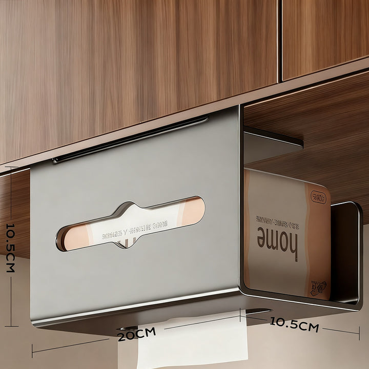 Kitchen roll holder, wall-mounted, without drilling