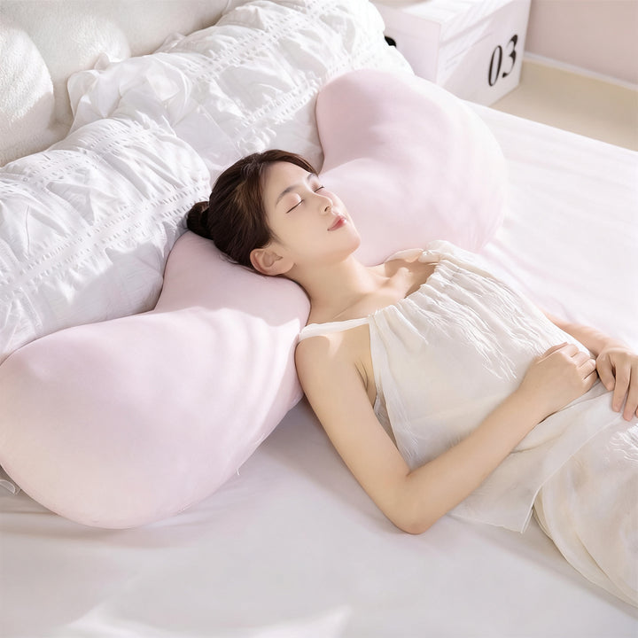 Side sleeper pillow made of cotton, 115 × 48 cm