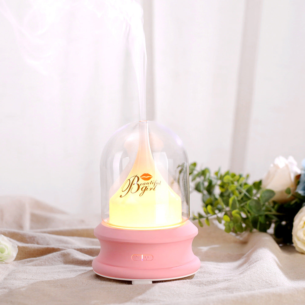Ultrasonic aroma diffuser with LED light