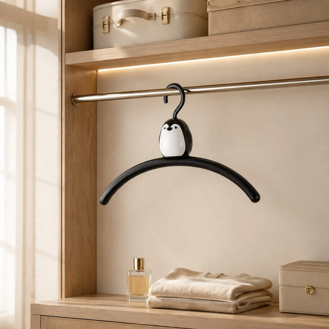 Plastic clothes hanger with non-slip surface