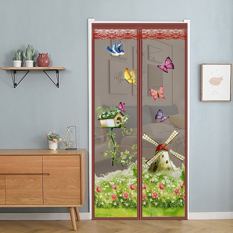 Curtain with mosquito protection, cartoon design