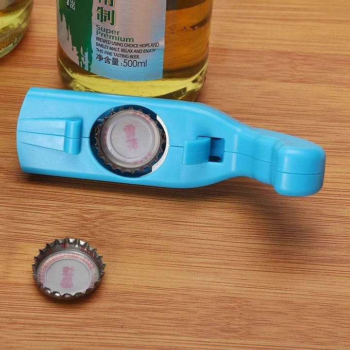 Multi-functional bottle opener made of plastic