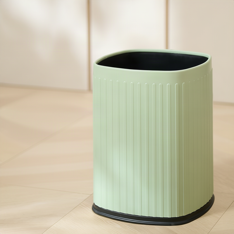 Waste bin with double chamber, round