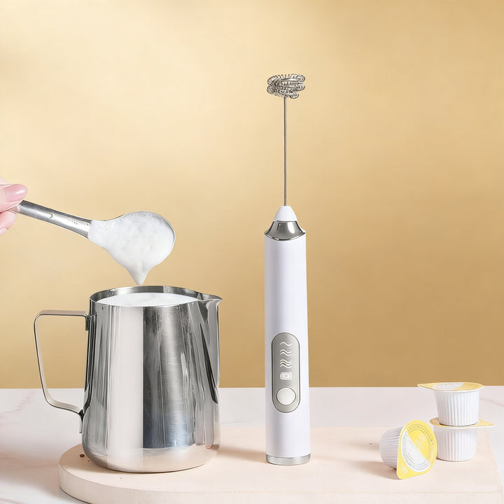 Electric milk frother, USB-C, multiple functions