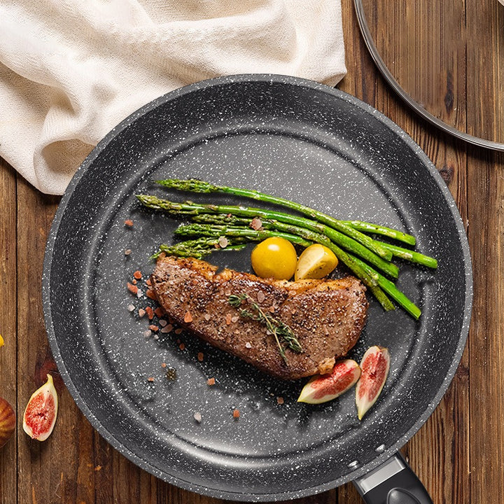 Stainless Steel Frying Pan with Glass Lid
