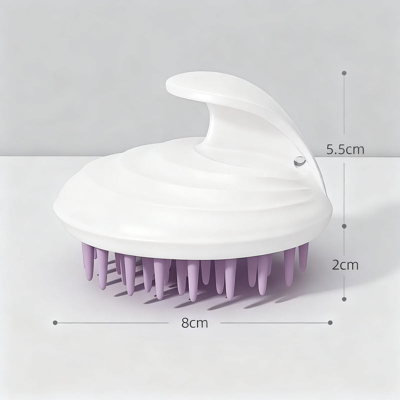 Silicone scalp brush for massaging and cleaning