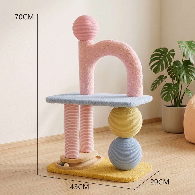 Sisal scratching barrel for cats