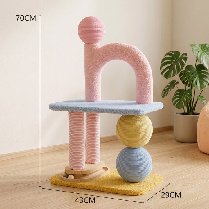 Sisal scratching barrel for cats