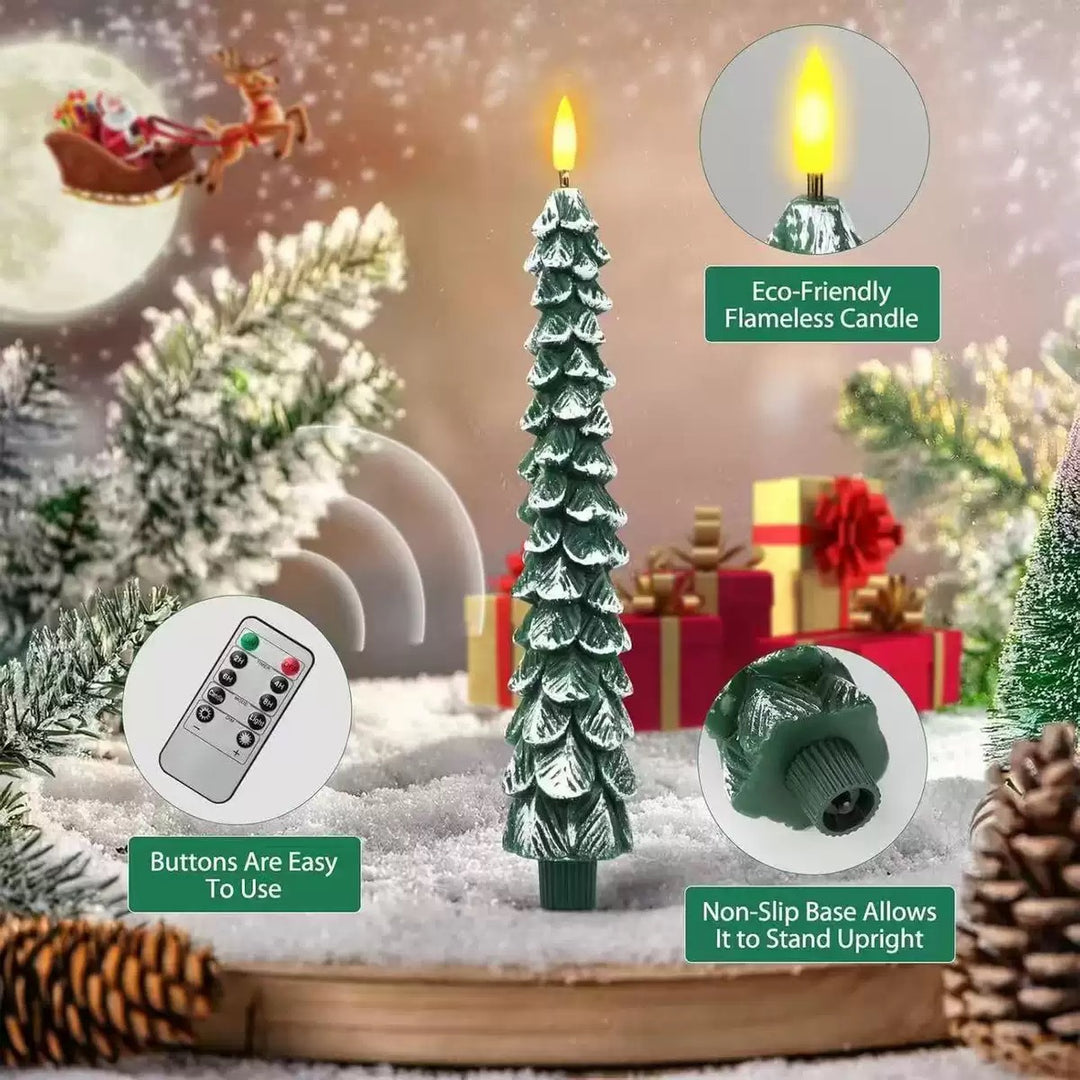 LED Christmas candle made of wax, 4.5 cm × 25 cm