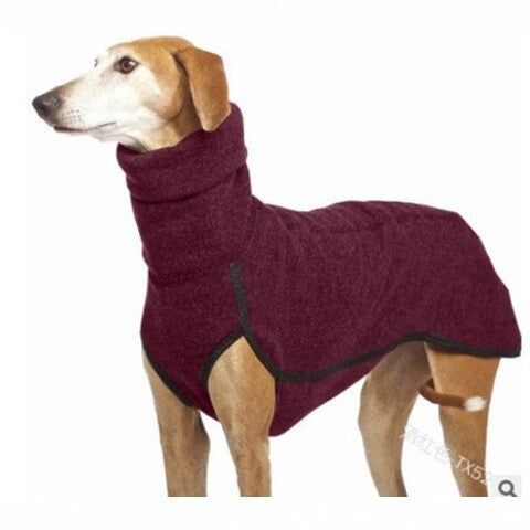 Dog coat made of sweatshirt fabric with pockets