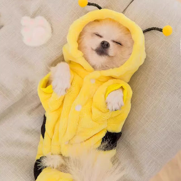 Fleece costume for dogs and cats, 4-legged