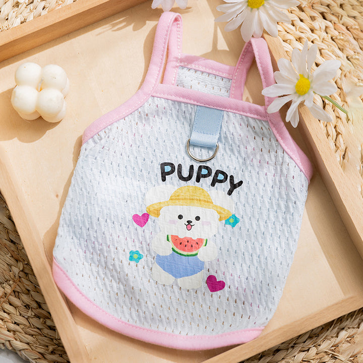 Thin, breathable summer dish shirt for dogs