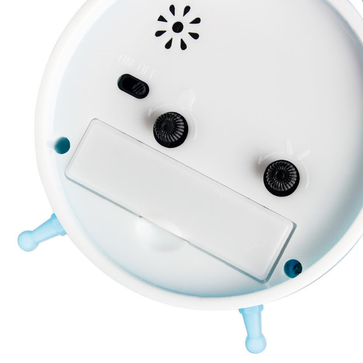 Alarm clock with hands and digital display, 4 cm thickness