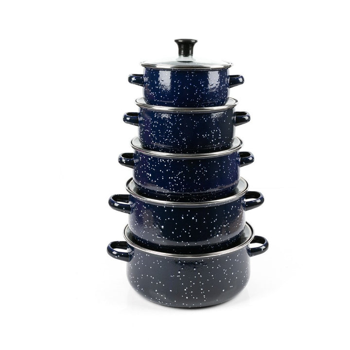 Enamelled pot with glass lid, 2.1–3 L