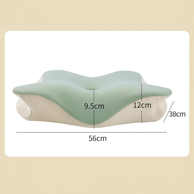 Neck support pillow, butterfly shape, memory foam