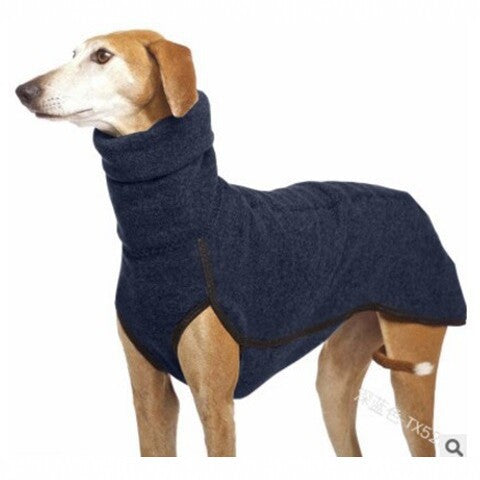 Dog coat made of sweatshirt fabric with pockets