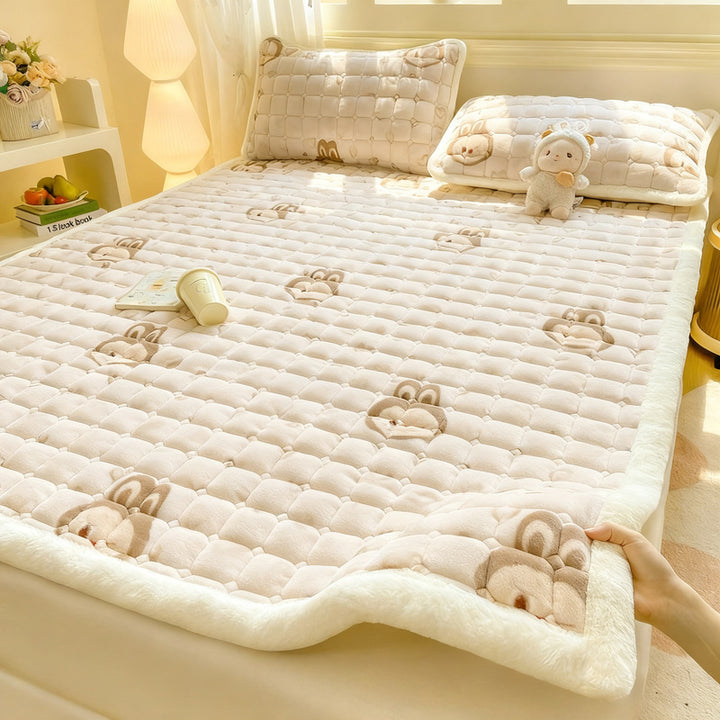 Fleece mattress topper, warm and soft