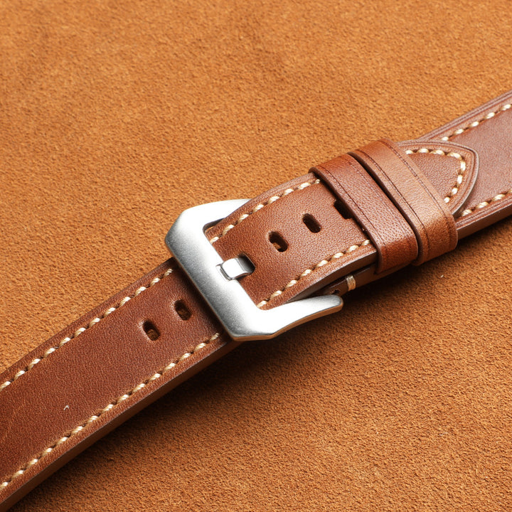 Vintage leather watch strap made of cowhide