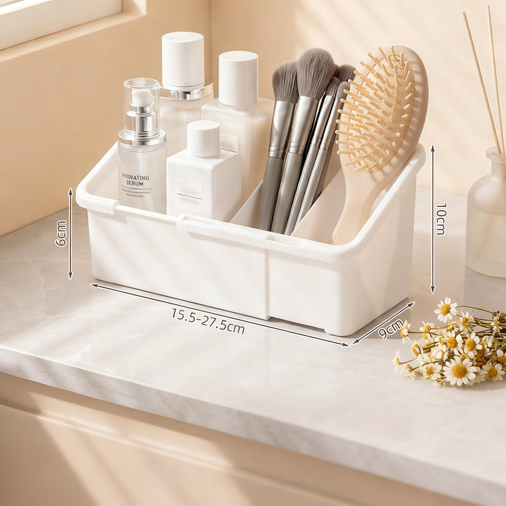 Expandable storage box with compartments