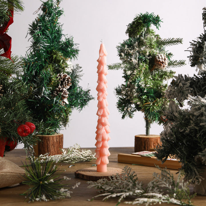 Christmas tree scented candle, handcrafted
