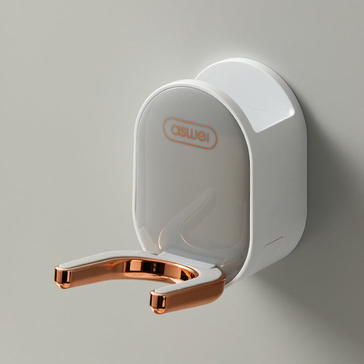 Hair dryer wall holder, foldable, no drilling
