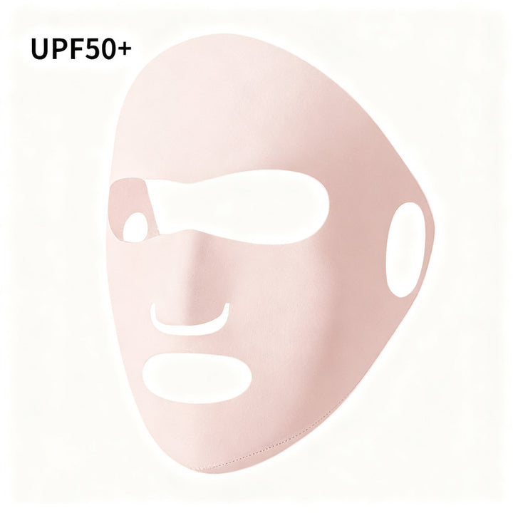 UV protection face mask with ear loops and neck protection