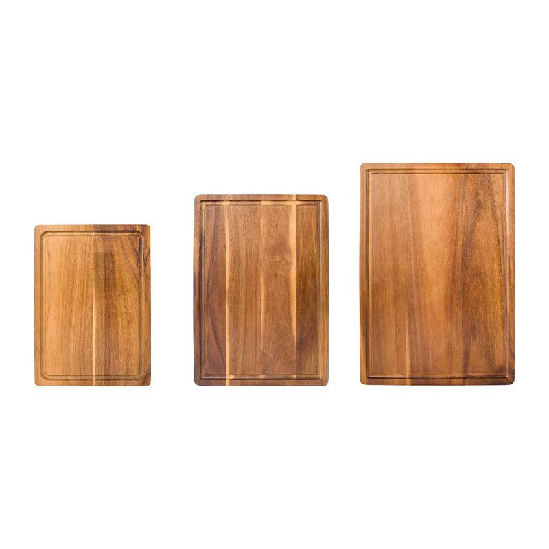 Wood cutting board, square, single or 3-piece set