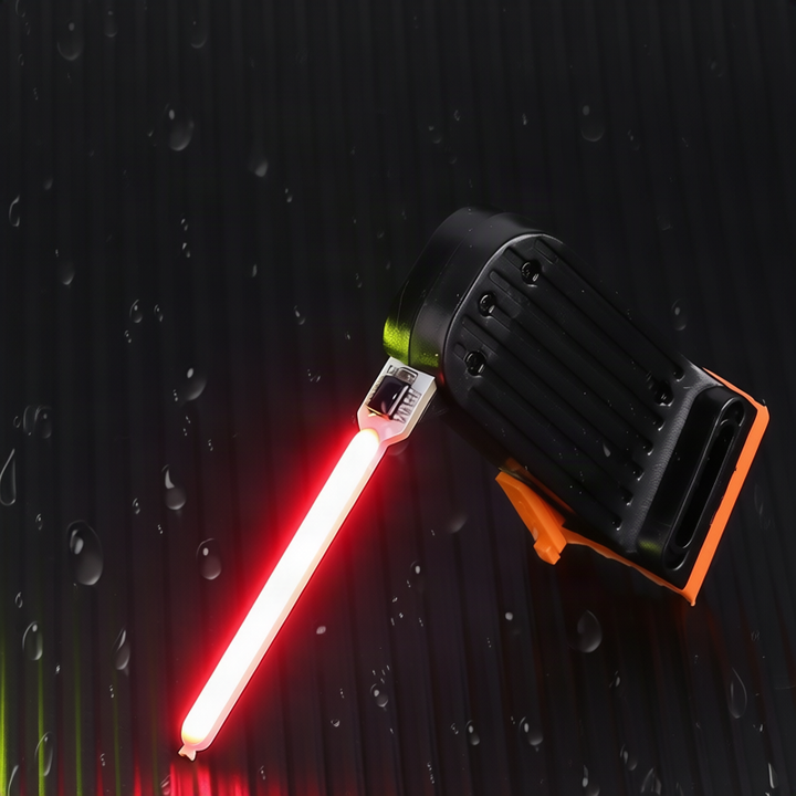 Bicycle rear light with flowing light effect, USB-C