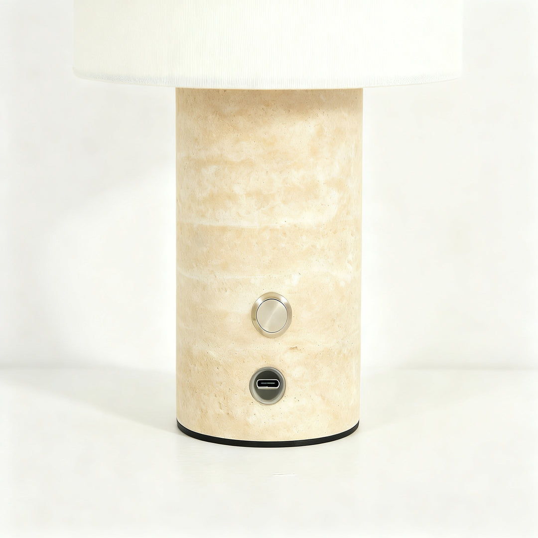 Marble table lamp with touch switch