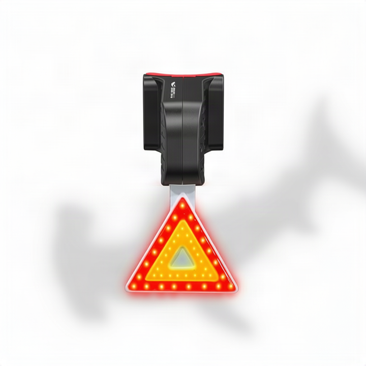 Bicycle rear light with flowing light effect, USB-C