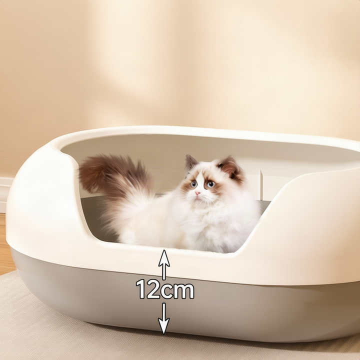 Half-open cat litter box, 35 cm wide