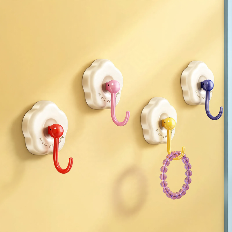 Suction cup hooks for door, kitchen, and bathroom